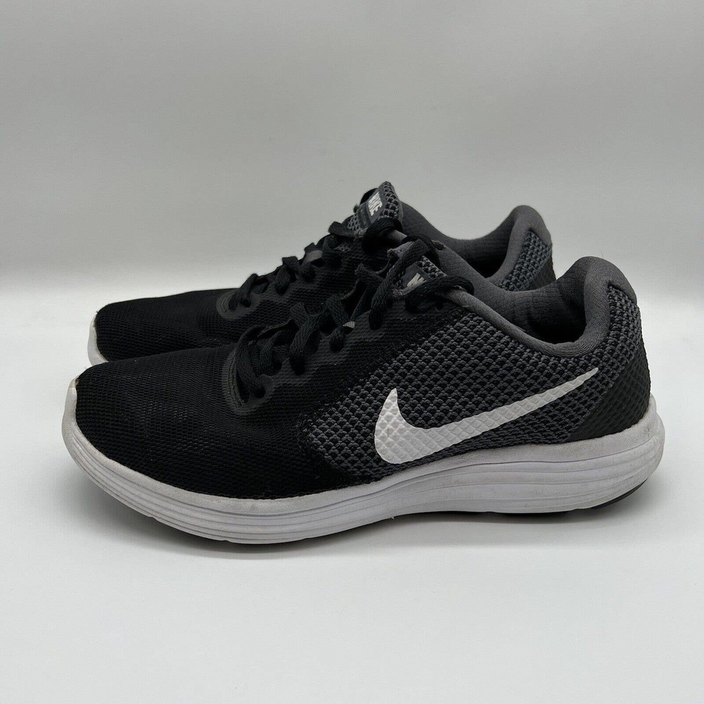 Nike Womens Revolution 3 819303-001 Black Gray Running Shoes Sneakers Size 7